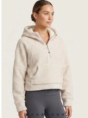 lululemon athletica Cream Sherpa Half-Zip Hoodie